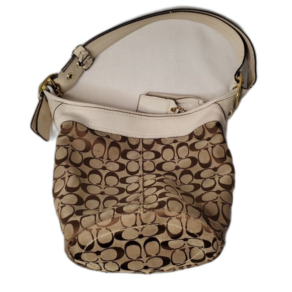 Coach Tan and Cream Hobo Bag - Picture 2 of 9